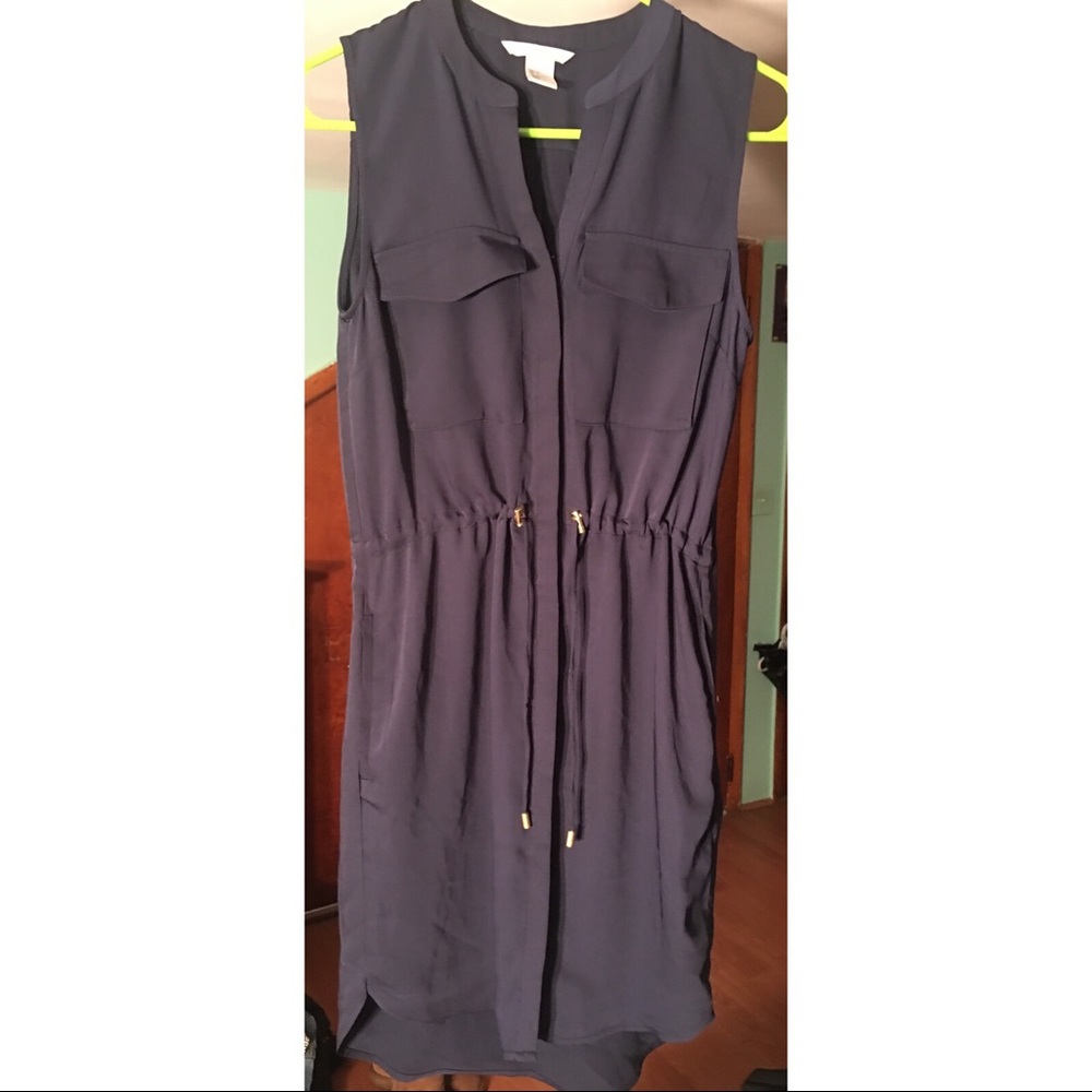 H&M sleeveless button down dress